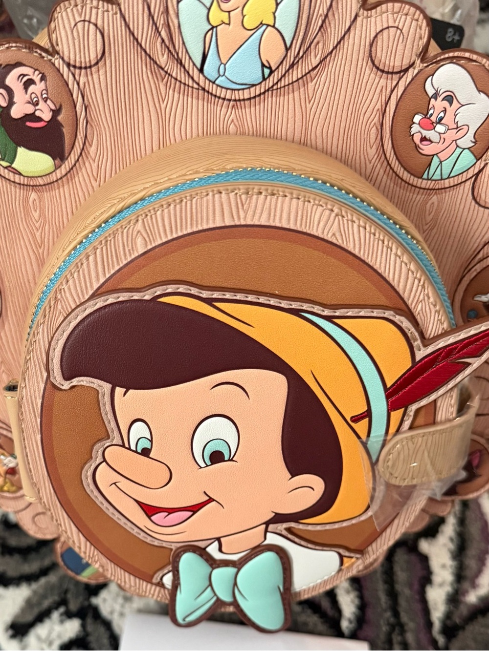 Pinocchio Loungefly Backpack - Light Brown & Turquoise